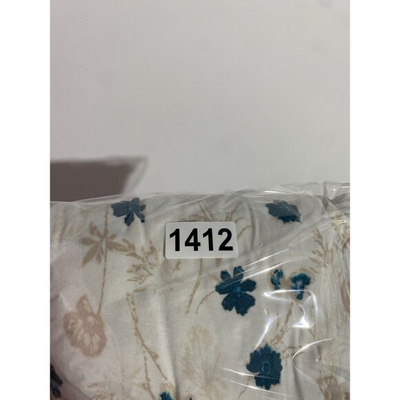 Lands End Cardigan 3X Cream Floral Liquid Knit Travel Office Open Duster Topper - Picture 12 of 12